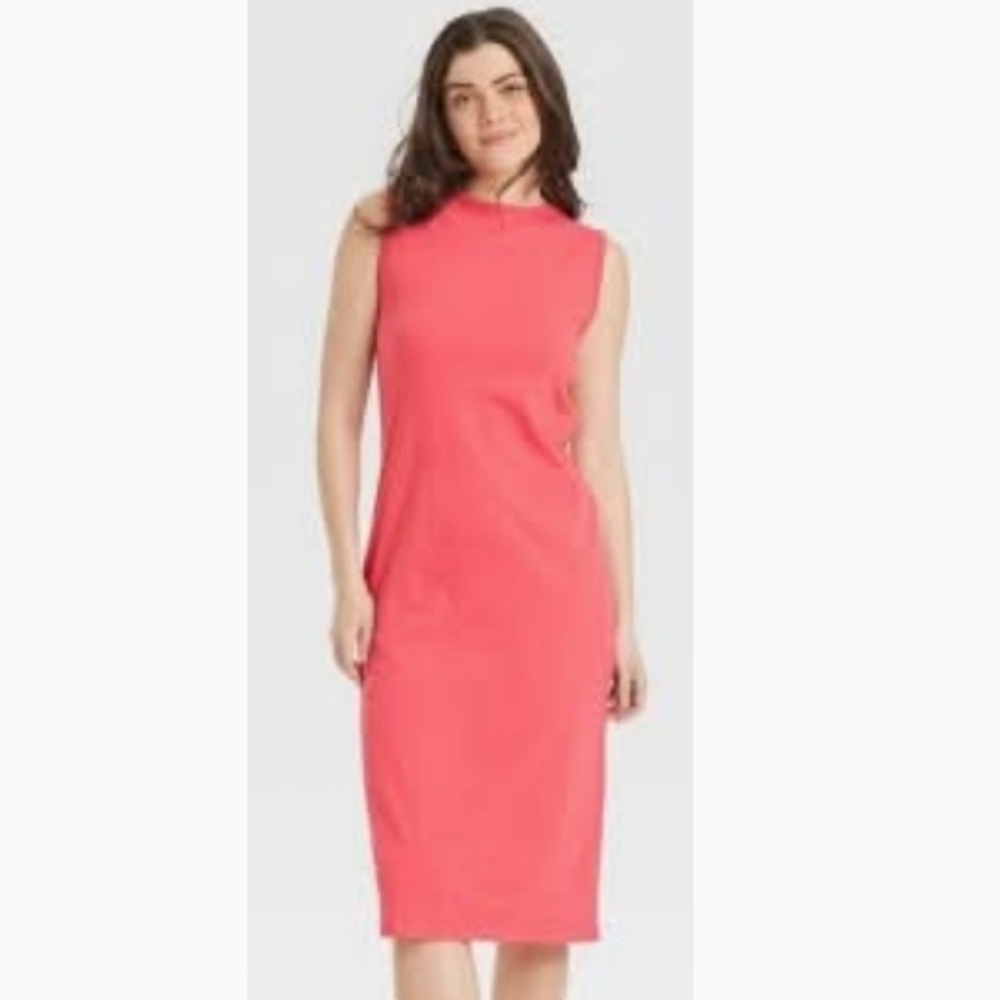 Universal Threads Coral Midi Size Small Summer Vacation Tshirt Dress